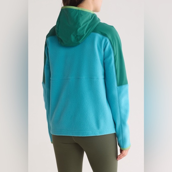 NEW Women’s Cotopaxi Abrazo Fleece Hooded Full-Zip Jacket in Greenery & Poolside - Picture 3 of 9